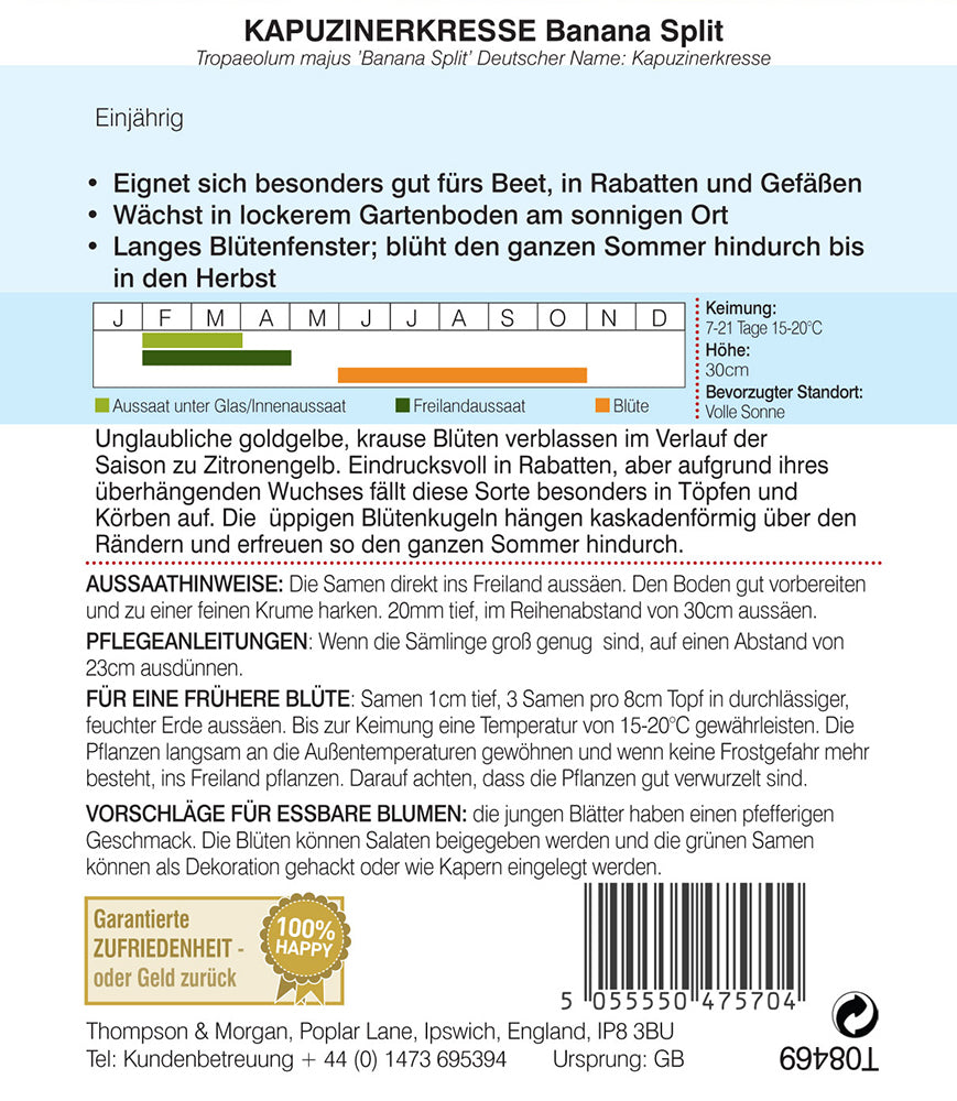 Kapuzinerkresse Banana Split - Königliche Gartenakademie