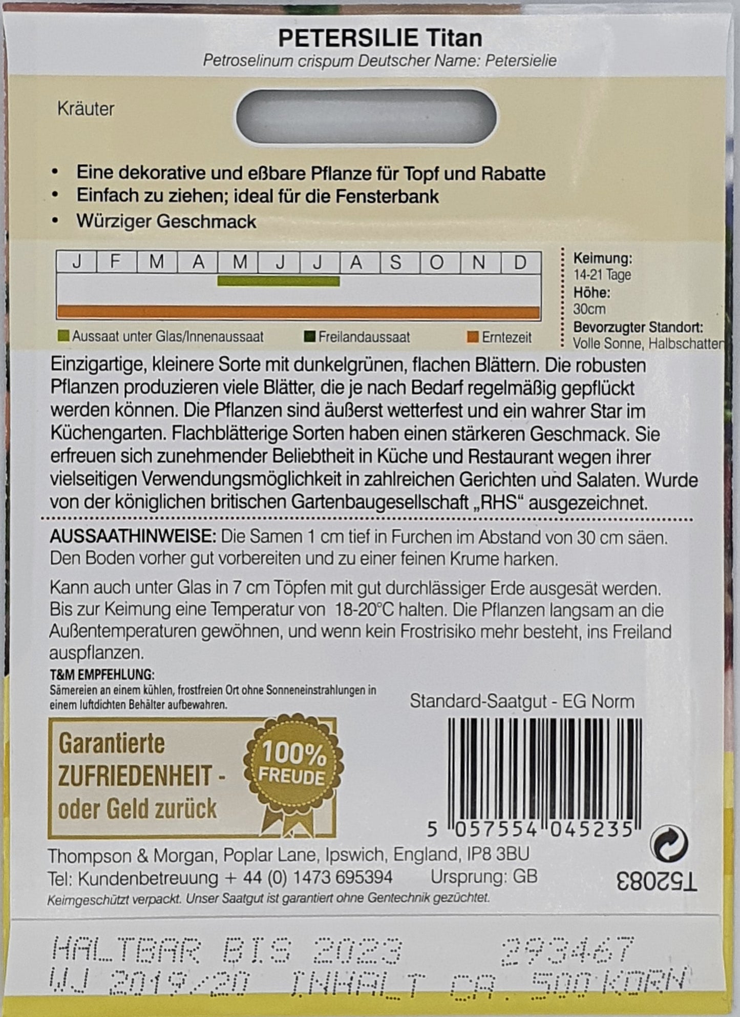 Petersilie Titan - Königliche Gartenakademie