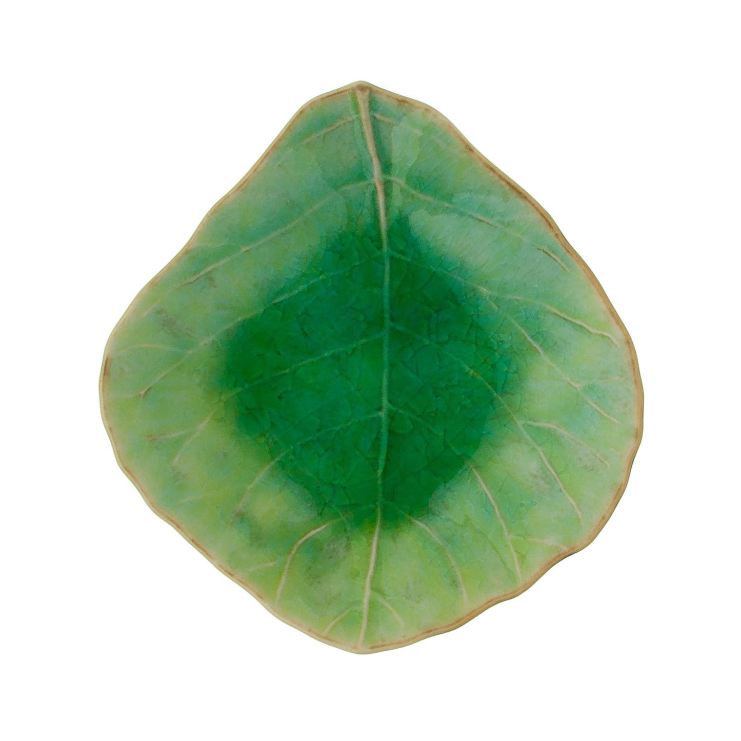 Die Costa Nova 'Riviera' Dipschale Leaf 11 cm, geformt und bemalt wie ein grünes Blatt mit Maserung, bringt Steingut-Keramik Charme - ideal für mediterrane Tischdekoration oder als Teil Ihres Costa Nova Riviera Sets.