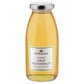 Eine durchsichtige Glasflasche mit silbernem Verschluss, gefüllt mit einer hellgelben Flüssigkeit. Auf dem Etikett steht „L.W.C. Michelsen | Gourmet-Sirup Holunderblüte 250 ml“, was darauf hinweist, dass es sich um einen hochwertigen Holunderblütensirup handelt, der von der renommierten Marke L.W.C. Michelsen für den Gourmet-Genuss hergestellt wurde.
