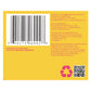 Ein Etikett für English Tea Shop | 'Mango Splash' BIO 20 Teebeutel mit Barcode, Händlerangaben, Zertifizierungslogos und "Verpackt in Sri Lanka aus lokalen und importierten Zutaten" auf gelb-rosa Hintergrund. Rosa Recycling-Symbol unten rechts.