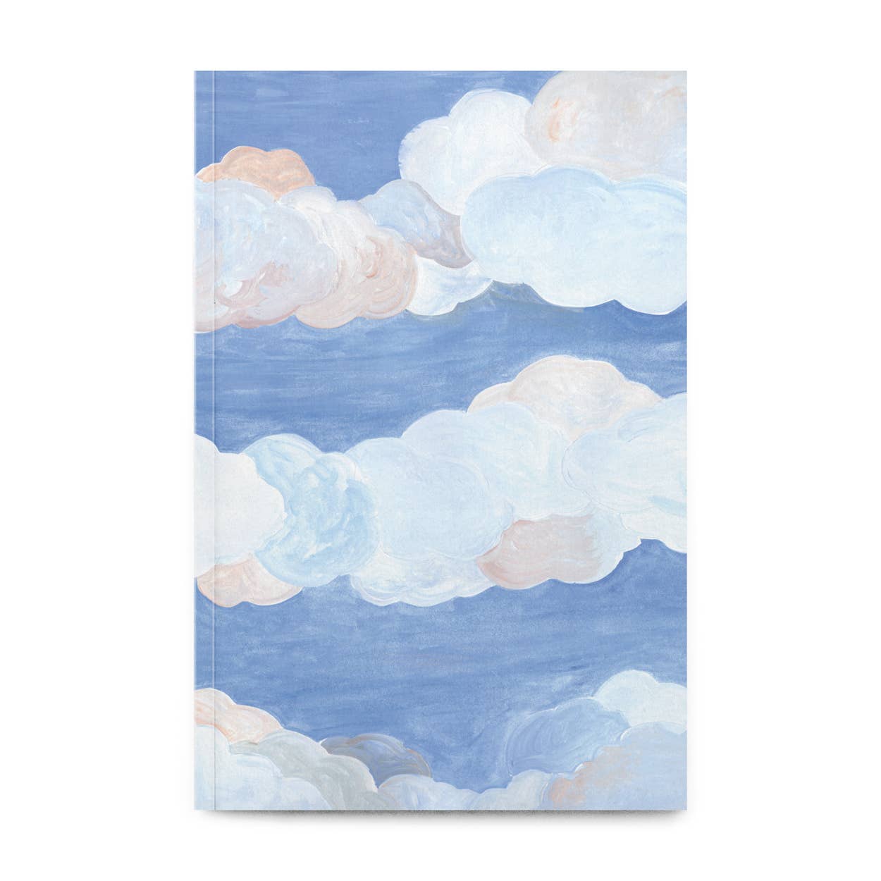 Das Petit Gramme | Großes Notizbuch Wolken von Petit Gramme zeigt pastellfarbene Wolken auf blauem Himmel - ein großes Notizbuch, perfekt für kreative Ideen.