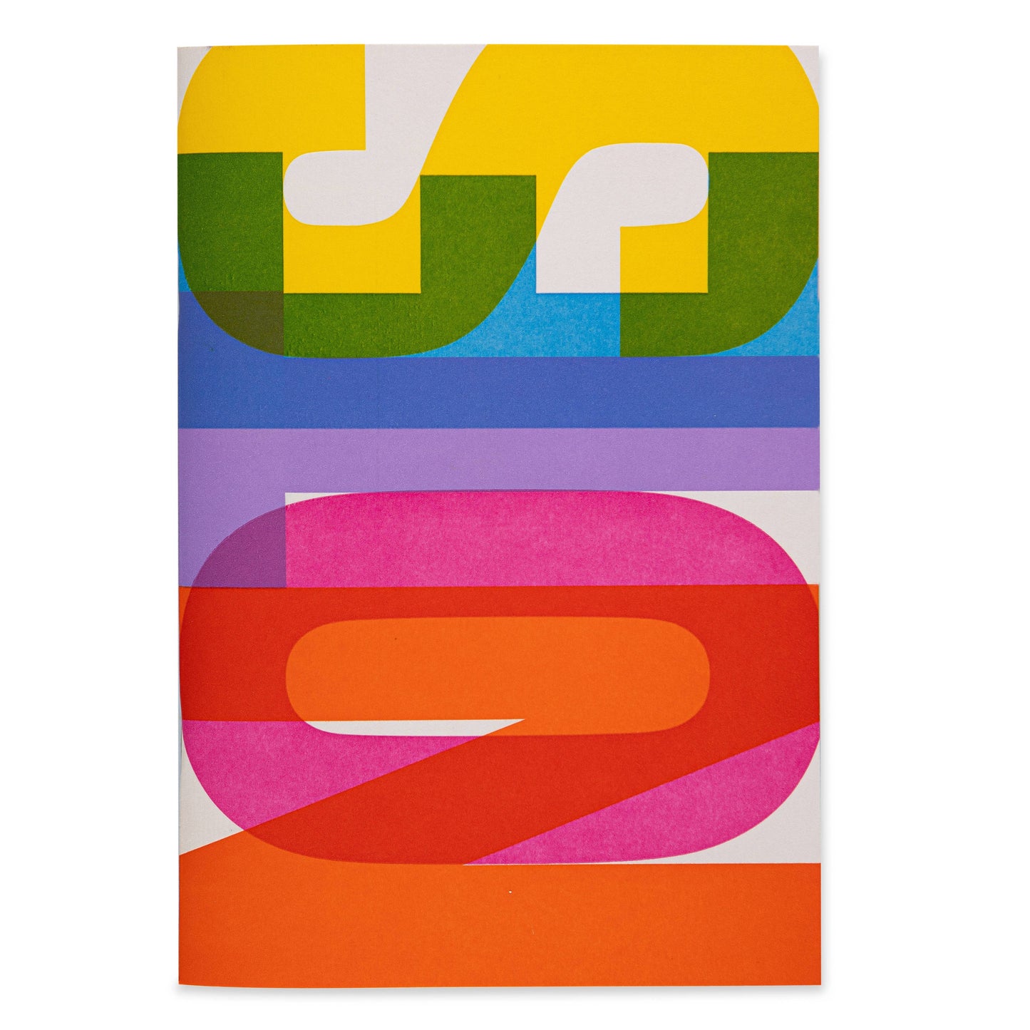 Das Pressink | Notizbuch 'Love' von Archivist Gallery zeichnet sich durch ein auffälliges A5-Cover mit sich überlappenden geometrischen Formen in Gelb, Grün, Blau, Lila, Pink, Rot und Orange auf Weiß aus - gedruckt auf umweltfreundlichem Recyclingpapier.