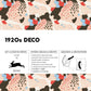 Pepin Press – Deko-Geschenk- und Kreativbuch aus den 1920er Jahren, Band 106 bietet hochwertiges Papier mit abstrakten Art-Déco-Designs der 1920er Jahre in Creme, Schwarz, Rot und Blau sowie mehrsprachige Informationen und Faltanweisungen.