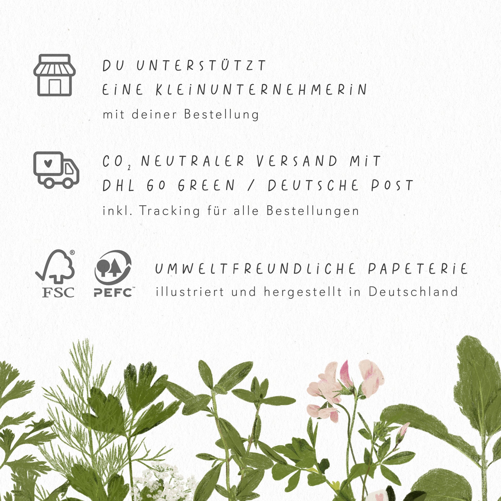 Der Wildblumen Atelier Wandkalender 2026 zeigt handgezeichnete Blumen, gedruckt in Deutschland auf FSC-zertifiziertem Papier. Unterstützen Sie kleine Unternehmen und profitieren Sie von CO₂-neutralem DHL GoGreen Versand.