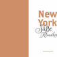 Das Bild zeigt einen braun-weißen Bucheinband mit der Aufschrift "New York süße Klassiker | Geschmack des Big Apple" in Fett- und Schreibschrift auf der rechten Seite und dem Thorbecke Verlag am unteren Rand.