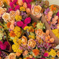 Trockenblumensträuße – „Wildflowers“ von Floriette | „Summer Crush“ – Sommer-Bestseller unter den Trockenblumen – sind in braunes Papier eingewickelt und dicht aneinander angeordnet in leuchtenden Orange-, Gelb-, Rosa- und Violetttönen, die die strahlenden Farben einer Sommerliebe einfangen.
