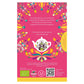 Die Verpackung des English Tea Shop 'Mango Splash' BIO 20 Teebeutel zeigt eine weiße Teekanne mit Frucht- und Blumenkunst, Mangos und Passionsfrüchten. Der deutsche Text hebt den exotischen Früchte-Eistee hervor. Bio-/Vegan-Symbole, Website und Recycling-Informationen befinden sich am unteren Rand.