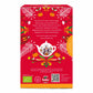 Die English Tea Shop Wintertee 'Spicy Pumpkin' BIO Schachtel hat ein rotes, weißes und oranges Herbstdesign mit Blättern, Kürbissen und einer Teekanne. Der deutsche Text beschreibt die Kräuterteemischung; Zertifizierung und Website sind unten angegeben. 20 Teebeutel enthalten.