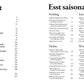 Inhaltsverzeichnis auf Deutsch für "Happy | Weil diese Rezepte glücklich machen" von DK Verlag, nach Frühling, Sommer, Herbst und Winter sortiert-mit vegetarischen und veganen Rezepten. Die linke Spalte zeigt weitere Buchthemen.