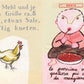 Links über einem Huhn steht ein deutsches Rezept, rechts isst ein Kind Spaghetti mit einer italienischen Beschriftung, die an La nonna La cucina La vita | Original italienische Familienrezepte des Gerstenberg Verlags erinnert.