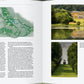 Eine Doppelseite in den Englischen Landschaftsgärten des Gerstenberg Verlags zeigt eine Karte von West Wycombe Park, einen beschreibenden Text und zwei Fotos: ein herrschaftliches Haus am See und von Bäumen gesäumte Wege, die zu einer entfernten Statue führen.