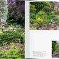 Bildband Die schönsten Cottage-Gärten Englands mit Fotos von üppigen englischen Cottage-Gärten mit Blumen, Steinwegen und einem Vogelfutterhäuschen.