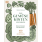 Cover von Das Gemüsekisten Kochbuch des DK Verlags mit Abbildungen von Karotten, Kohl, Artischocken und Brokkoli rund um den deutschen Titel - ideal für saisonale Kistenrezepte und kreative Gemüseverwendung.