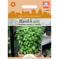 Ein Päckchen Thompson & Morgan Basilikum 'Everleaf Emerald Towers' Samen von Thompson und Morgan verspricht eine lang anhaltende Basilikumernte und klassischen Genovese-Geschmack. Die orangefarbene Verpackung zeigt üppiges Basilikum und das Markenlogo.