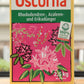 Eine 2,5-kg-Packung Oscorna Rhododendren-, Azaleen- und Erikadünger Naturdünger, ein organischer Dünger für Rhododendren, Azaleen und Heidepflanzen; hergestellt aus 100 % natürlichen Zutaten mit rosafarbenen Blumenmotiven auf der Verpackung.