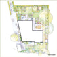 Handgezeichneter Masterplan, inspiriert vom 5-Euro-pro-Quadratmeter-Konzept – Gartendesign der Königlichen Gartenakademie, mit einem zentralen Gebäude, üppigen Gärten, Grünflächen und Wegen – ein lebendiges Beispiel fachmännischer Landschaftsgestaltung.