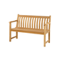 Die Alexander Rose 'Roble Wood Broadfield Bench' Gartenbank 122 cm ist aus robustem Roble-Holz gefertigt und verfügt über Armlehnen sowie eine Rückenlehne und eine Sitzfläche mit Lattenrost - ideal für den Einsatz im Freien. Abgebildet auf einem weißen Hintergrund.