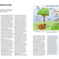 Doppelseite aus Das NABU-Vogelbuch vom Kosmos Verlag: linke Seite mit deutschem Text zur Anlage vogelfreundlicher Gärten, rechte Seite mit illustriertem Leitfaden mit Tipps zu Futterstellen, Wasser, Schutzgebieten und Vogelarten Deutschlands.