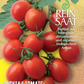 Eine Traube reifer roter Cocktailtomaten von Reinsaat | Tomate 'Principe Borghese' hängt an einem grünen Stiel. Auf der Verpackung sind Demeter- und Reinsaat-Logos abgebildet, mit deutschen Informationen zu Bio-Saatgut und Topfkultur.