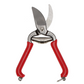 Ein Paar Esschert Mini Obst- und Gartenscheren | Kompakte Pflanzenschere 14,2 cm mit roten Griffen und einer Metallklinge, präsentiert vor weißem Hintergrund – ideal zum Schneiden von Balkonpflanzen und zarten Pflanzen.