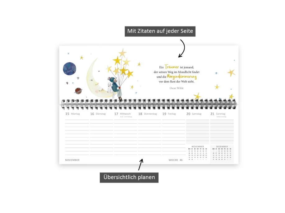 Mit dem Tischkalender | Schmetterlinge 2027 vom Grätz Verlag, der mit bezaubernden Schmetterlingsillustrationen von Silke Leffler besticht, behalten Sie stilvoll den Überblick. Dieser Tischkalender enthält auf jeder Seite deutsche Texte mit inspirierenden Zitaten sowie übersichtliche Planungsfelder und ist somit sowohl funktional als auch wunderschön gestaltet.