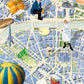 Entdecken Sie das Water & Wines - Gourmet-Puzzle - Paris: eine illustrierte Karte mit dem Eiffelturm, Gebäck, Käse, Chefkoch, Trachten, La Seine und Stadtvierteln - das perfekte Geschenk für Feinschmecker von Water & Wines.
