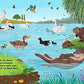Entdecken Sie die Wunder der Natur mit Mein 100 Tiere-Wimmelbuch aus dem Esslinger Verlag: Enten, Schwäne, Otter, Biber, Frösche und Vögel bevölkern die lebendigen Teichszenen. Deutsche Etiketten lassen Kinder ab 24 Monaten Tiere entdecken in diesem bunten Pappbilderbuch.