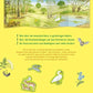Die Rückseite von Mein großes Natur-Wimmelbuch aus dem Esslinger Verlag zeigt Wald- und Tierszenen, Sticker (Hirsch, Eule, Fledermaus, Vogel, Frosch) und einen deutschen Text über lustige Naturaktivitäten für Kinderbücher ab 3 Jahren.