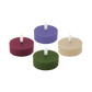 Das „Nora“-4er-Set „Remember LED Teelicht“ von Remember umfasst vier runde LED-Kerzen in den Farben Rot, Lila, Beige und Grün, die jeweils mit einer weißen, flammenförmigen Spitze versehen sind und vor einem schlichten weißen Hintergrund präsentiert werden.