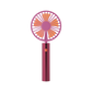 Der Remember | Ventilator 'Flow Berry' von Remember ist ein kompakter, handgehaltener Ventilator in Pink und Orange mit zylindrischem Griff und kreisförmigem Blattschutz - ideal als mobiler Ventilator für unterwegs.