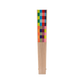 Das Remember Handfächer 'Havanna' von Remember hat eine rechteckige Platte mit einem leuchtend blauen, grünen, roten, orangen, gelben und rosafarbenen Karomuster und einen schlichten hellen Holzsockel - ein stilvolles Accessoire und perfekte Geschenkidee.