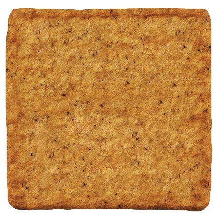 Eine Nahaufnahme eines einzelnen „Apple Pie Biscuits“ von Lady Joseph mit Apfel und Zimt zeigt eine goldbraune, leicht strukturierte Oberfläche, die an veganes Gebäck erinnert.