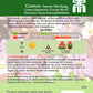 Samenpaket für Schmuckkörbchen (Cosmos) Gazebo Mischung von Thompson und Morgan. Enthält Aussaat- und Blütezeiten, Blüteninfos, Anleitung und Kontaktdaten, mit Blumenmotiven und Icons im Hintergrund. Text auf Deutsch.